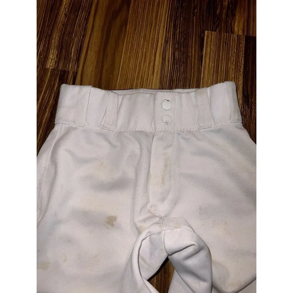 Alleson Athletic Baseball Pants White Gray Youth S Small Has Stains‎ Lot of 2